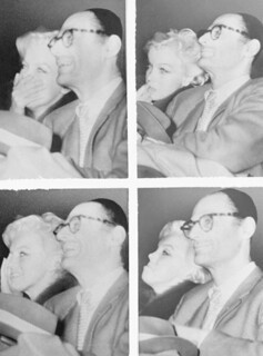 Monroe and Arthur Miller watching ‘Some Like It Hot’ in New York, February 1959.