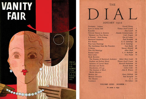 Covers of Vanity Fair and The Dial