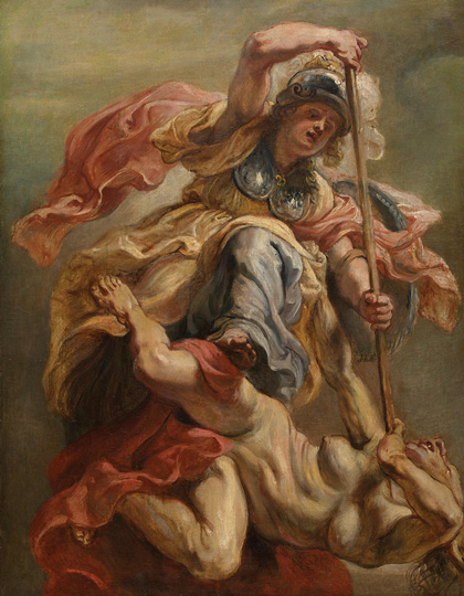 ‘Prudence (Minerva) Overthrowing Ignorance (or Sedition)’ (c.1632-33)