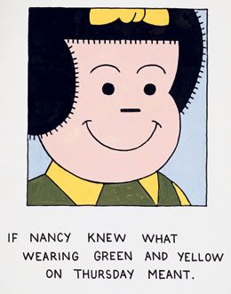 IF NANCY KNEW WHAT WEARING GREEN AND YELLOW ON THURSDAY MEANT