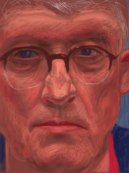 Self-portrait by David Hockney (done on an iPad, 2012)