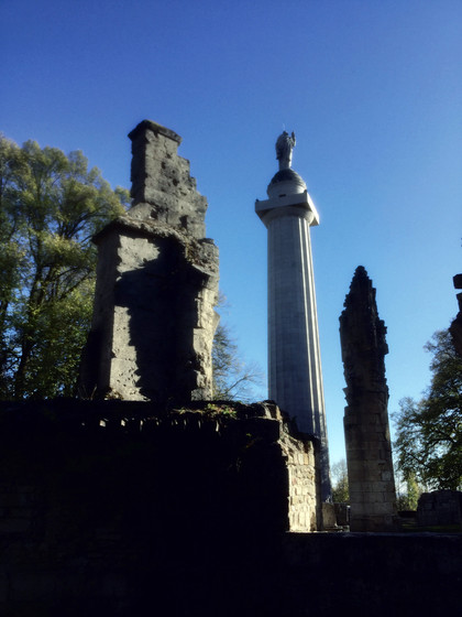 The Montfaucon d’Argonne monument and ruins of Saint-Germain