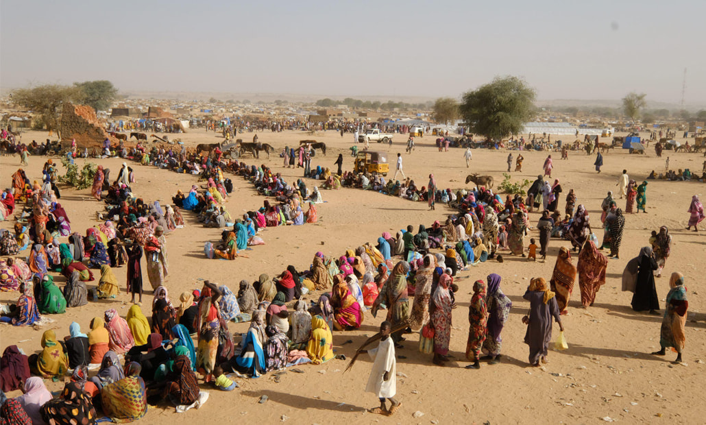 Adré food distribution centre in West Darfur, 29 February 2024. Photo © MAXPPP / Alamy 