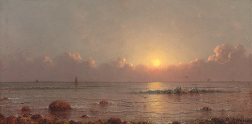‘Seascape at Sunset’ by Martin Johnson Heade