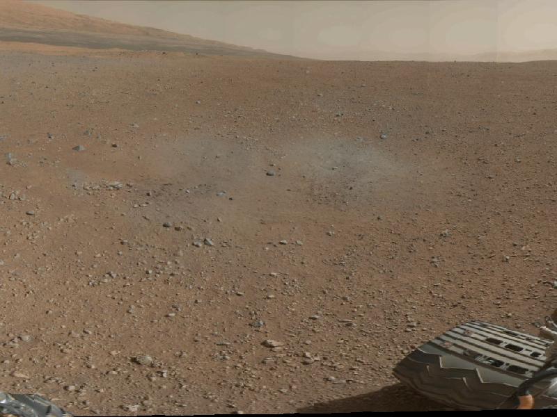 Gale Crater, Mars, photographed by Nasa’s Curiosity rover on 8 August 2012 © NASA/JPL-Caltech/MSSS