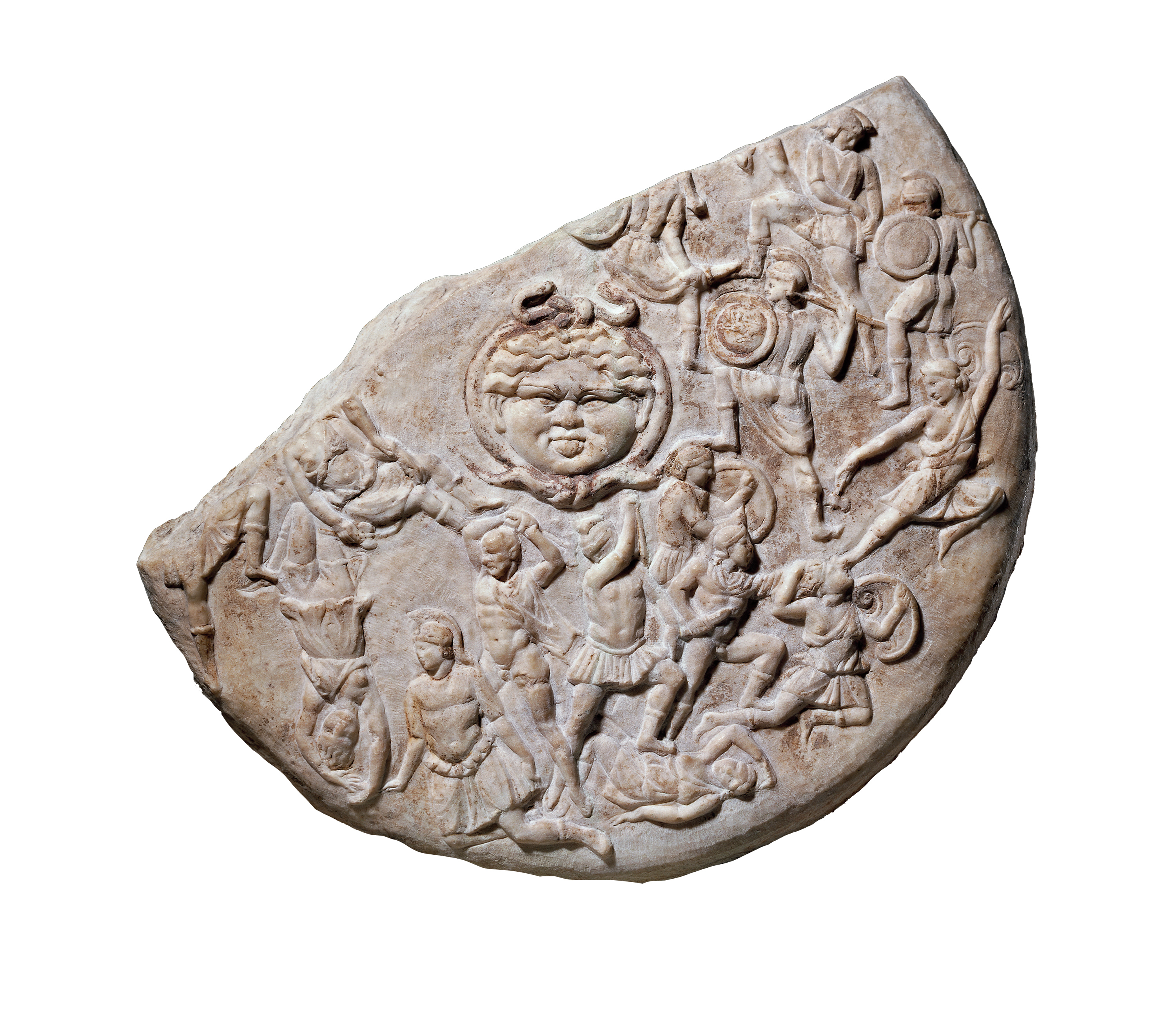 Marble copy of the shield of Athena from the Parthenon (c.200 AD)