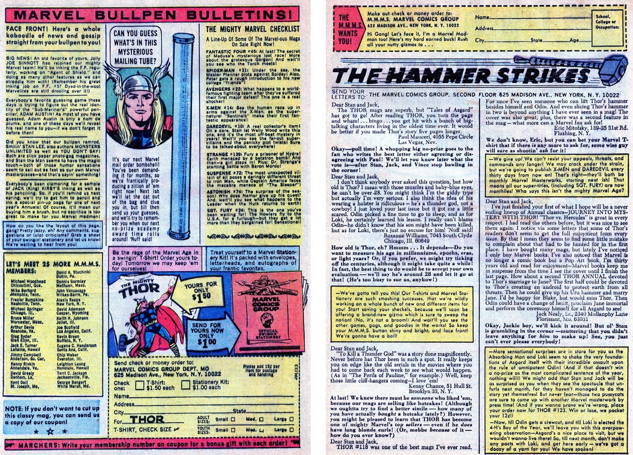 Stan Lee's first 'Bullpen Bulletin' from November 1965