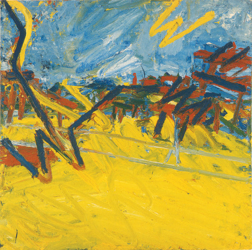 ‘Primrose Hill, Autumn Morning’ (1968) by Frank Auerbach, formerly in Michael Podro’s living room