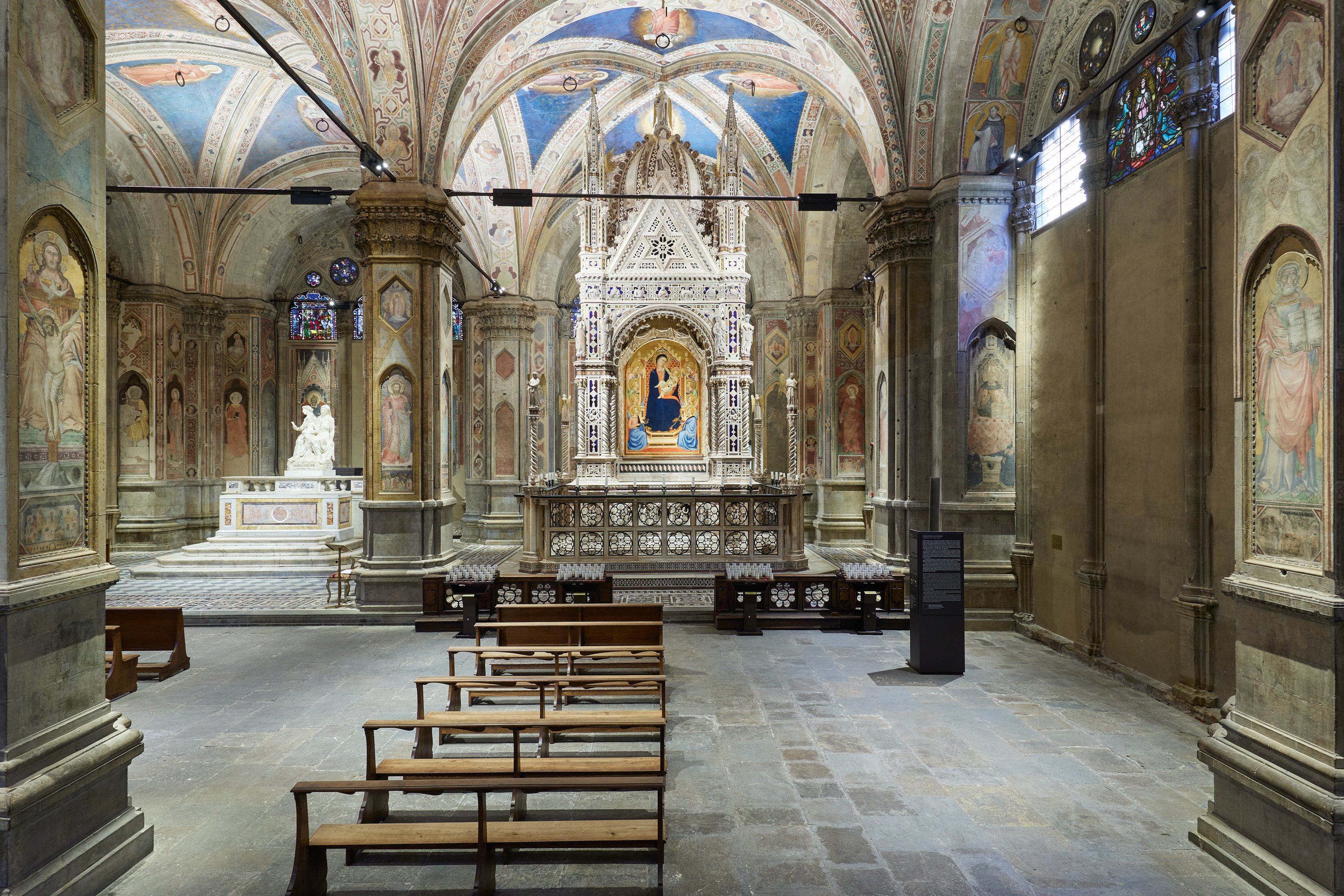 The interior of the Church of Orsanmichele.