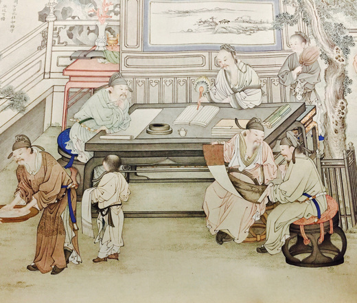 Detail from the Qing dynasty ‘Gathering of Scholars’.