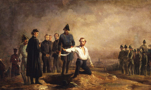 Carl Steffeck’s painting of the execution of Robert Blum.