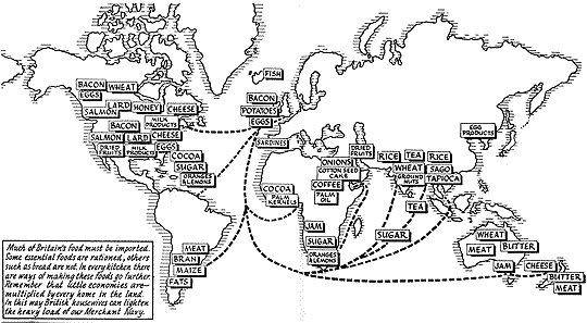 An insight into food miles in 1940