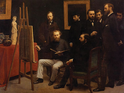 ‘A Studio in the Batignolles Quarter’ (1870).