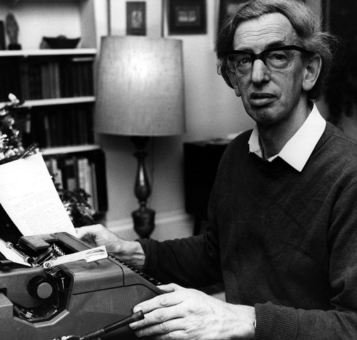 Eric Hobsbawm at his desk in 1976.