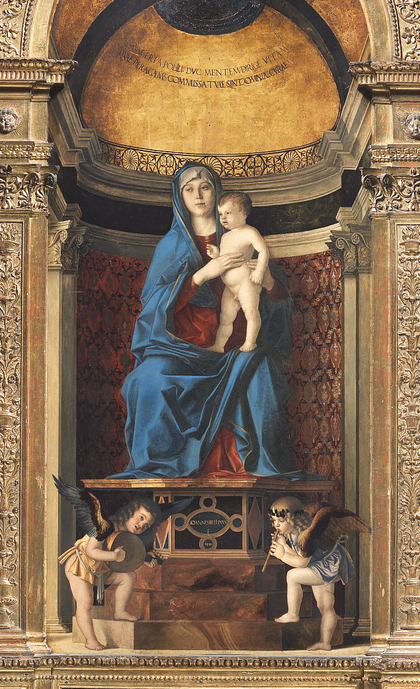 Detail from Bellini’s Frari altarpiece (1488).