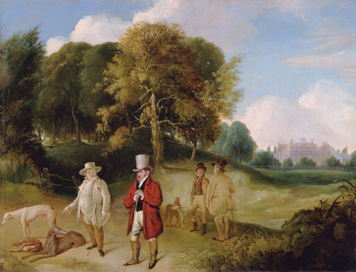 ‘J.M.W. Turner and Walter Fawkes at Farnley Hall’ by John Wildman (c.1822)