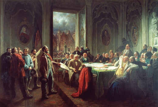 Johann Peter Hasenclever’s ‘Workers before the City Council’ (1849)