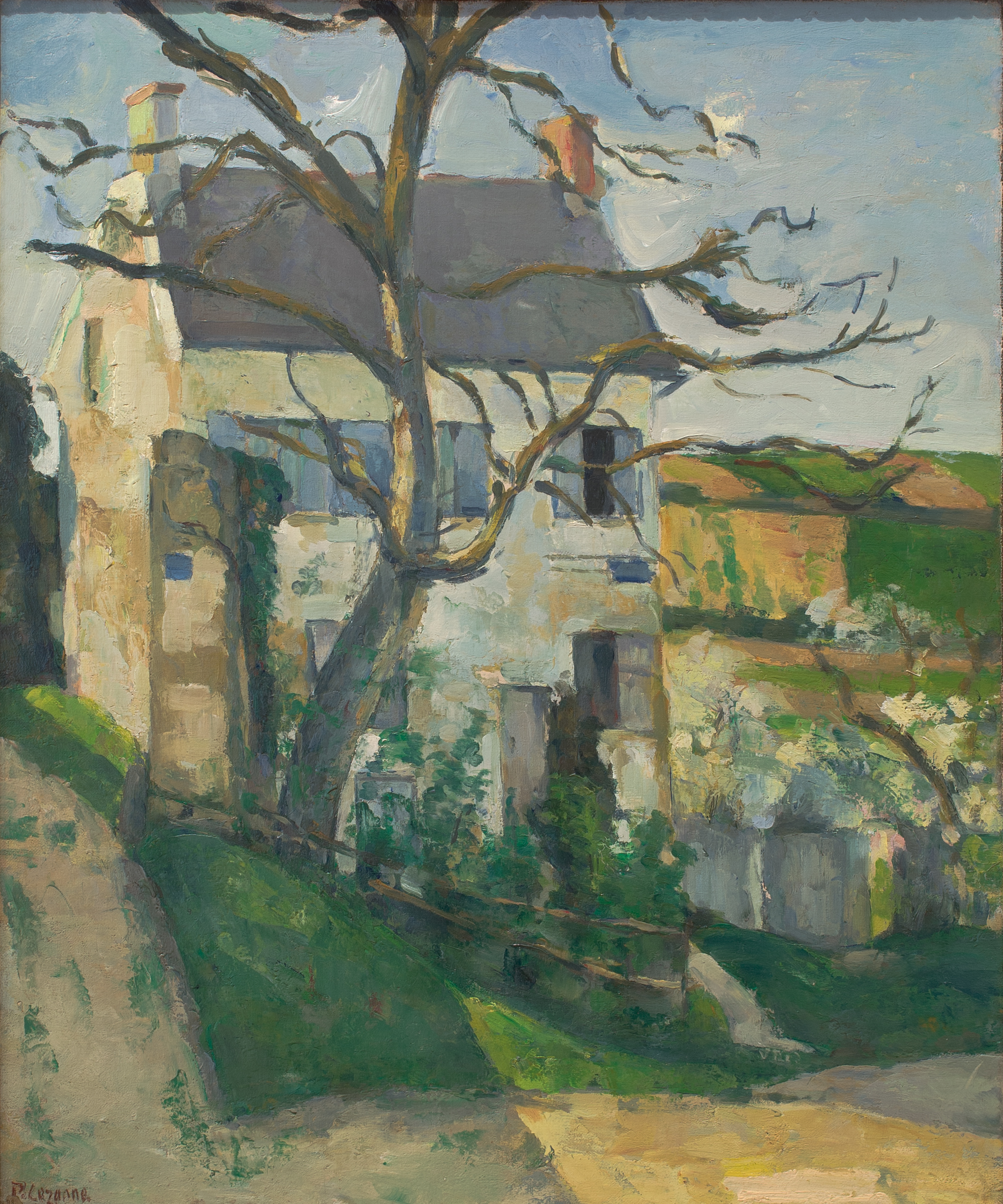 Cézanne's 'Maison et arbre, quartier de l'Hermitage' (1874).