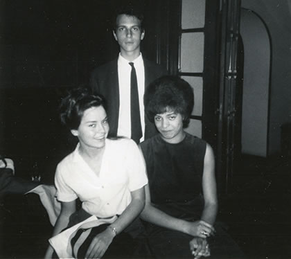 Angela Davis and classmates in Biarritz in 1963