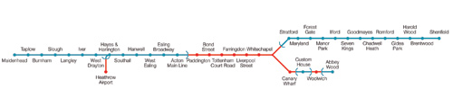 Crossrail route diagram