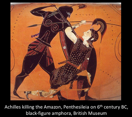 Achilles killing the Amazon Penthesileia