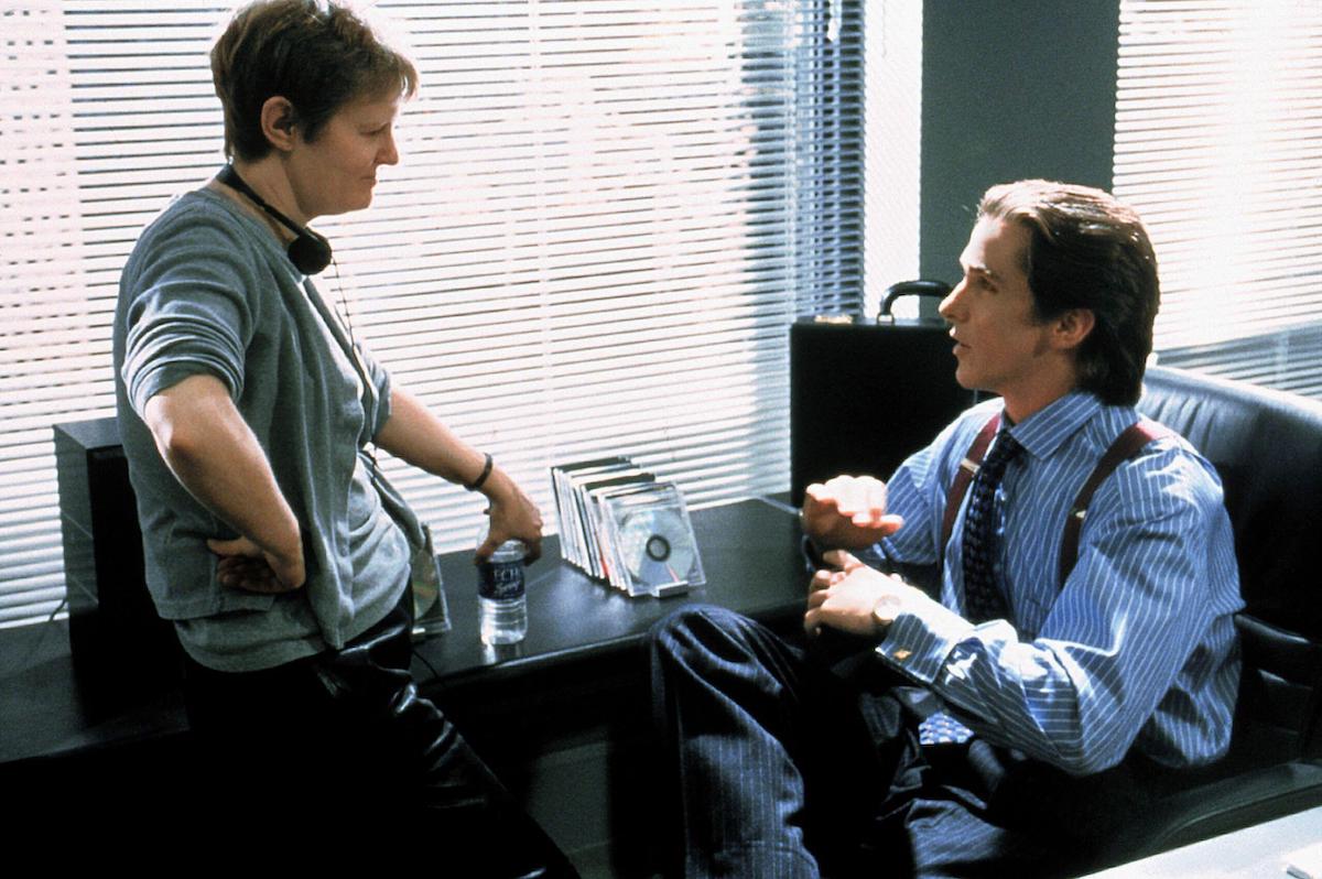 Mary Harron and Christian Bale on the set of ‘American Psycho’. Photo © Universal Pictures