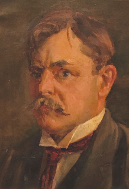 untitled self-portrait by Frederick Swynnerton (c.1910)