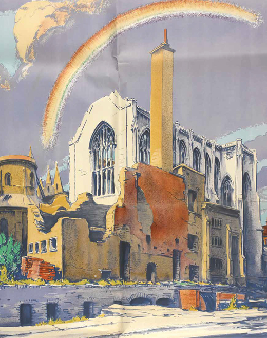Walter Spradbery’s image of Temple Church for the ‘Proud City’ posters