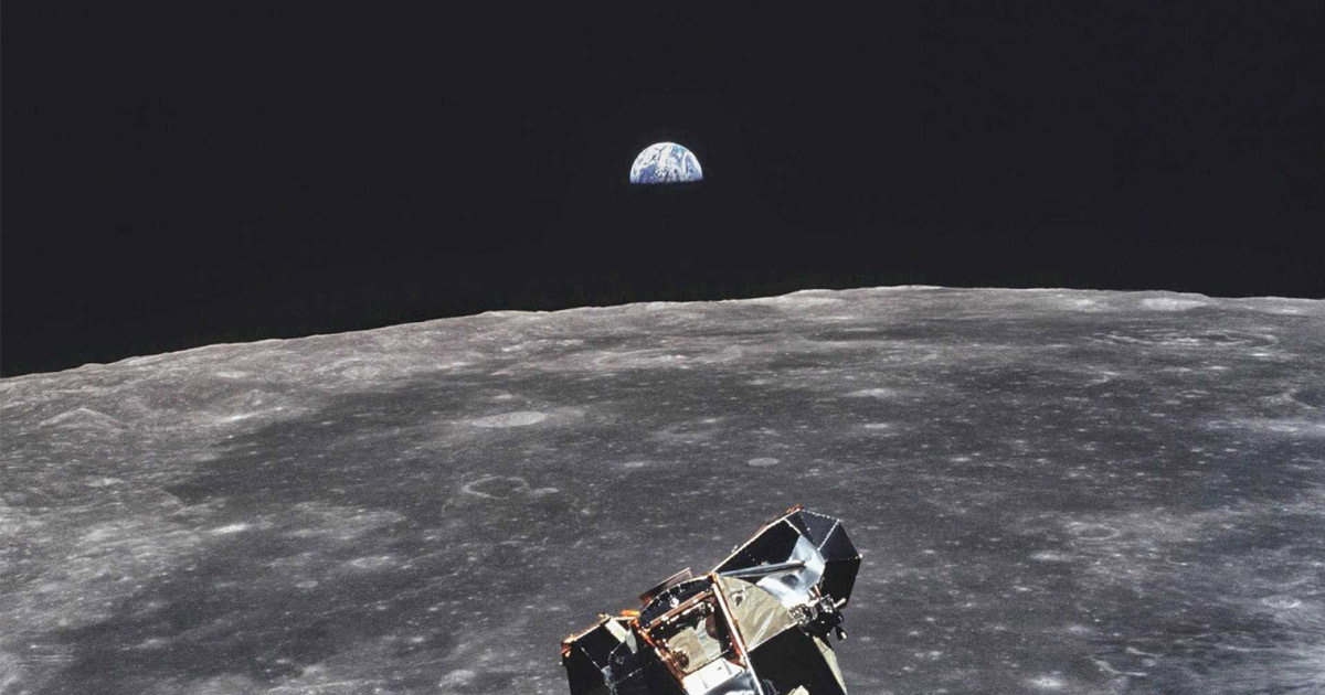 The lunar module returning to the command module on 21 July 1969, photographed by Michael Collins © Nasa