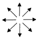 Diagram of crop circle, outward arrows