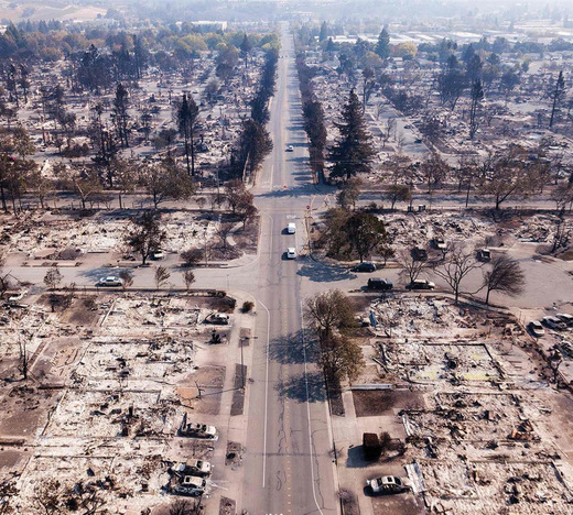 Coffey Park, Santa Rosa, on 11 October