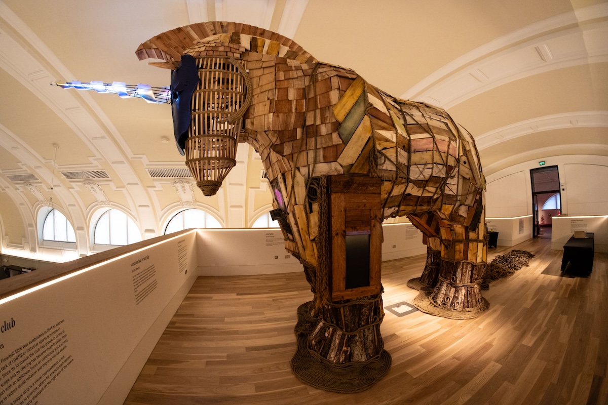 Trojan Unicorn by Becky Minto (designer), Scott Bisset (build and design) and Kate Bonney (Lighting designer). Photo by Bart Masiukiewicz