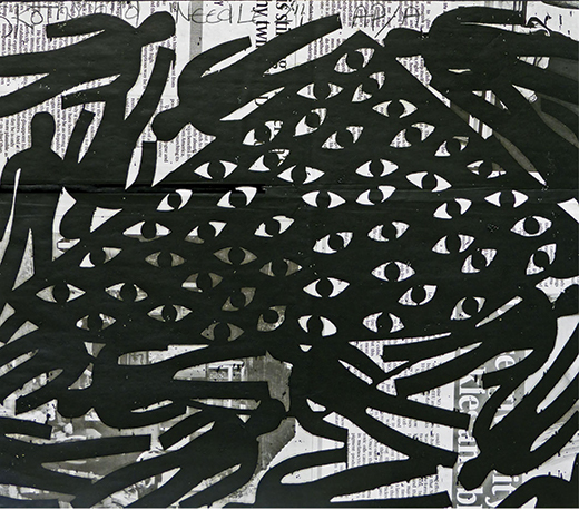 Detail from ‘Needle Series’ No 3 by Stephen Rothschild.