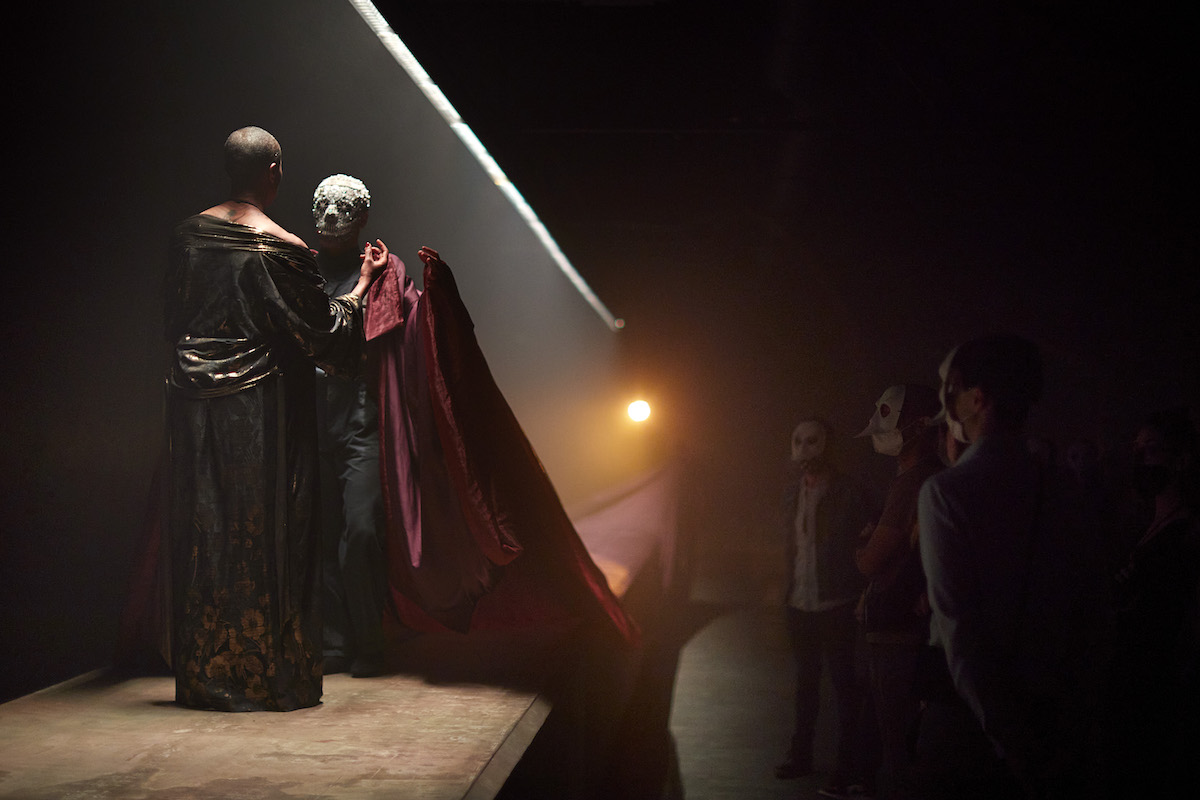 Omagbitse Omagbemi and Vinicius Salles in Punchdrunk’s ‘The Burnt City’. Photo © Julian Abrams